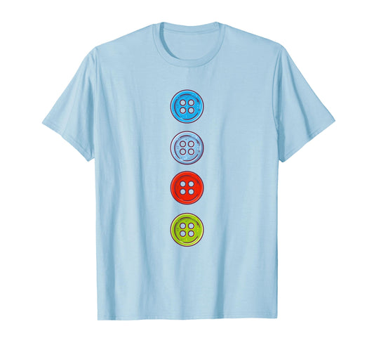 Four Groovy Buttons Blue Cat Funny Halloween Costume Kids T-Shirt - T-Shirt | Light Blue