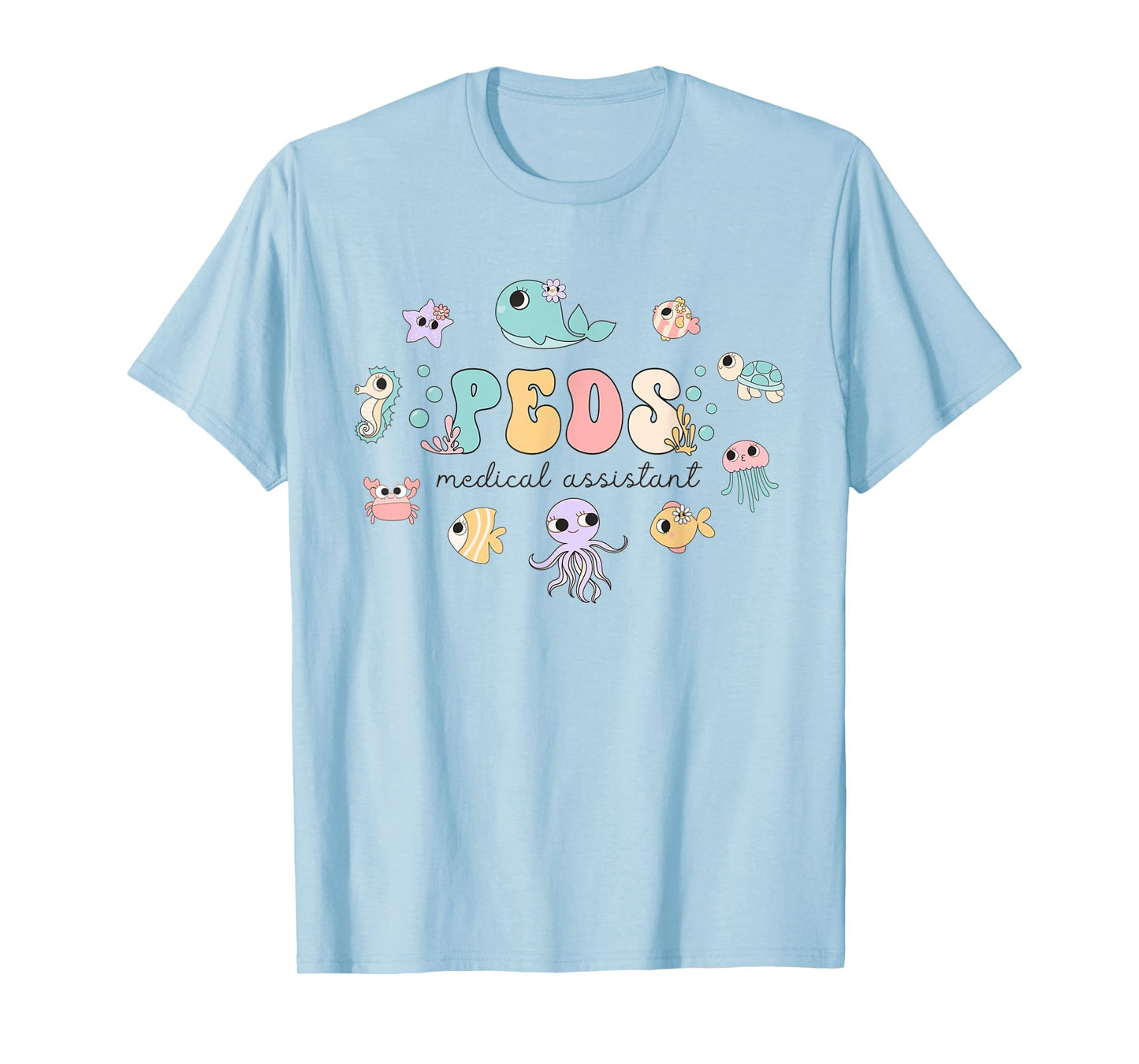 PEDS Medical Assistant Ocean Animal Pediatric MA Sea Life T-Shirt
