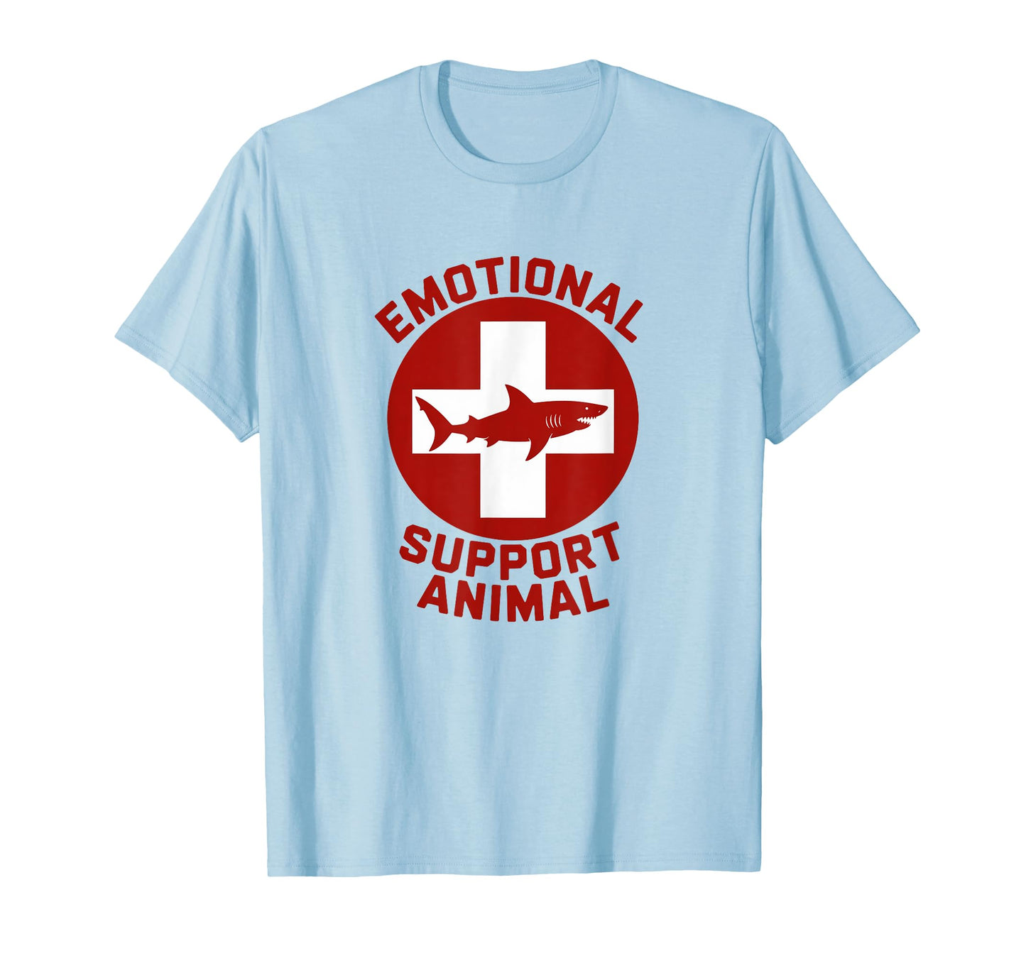 Emotional Support Shark Funny Cartoon Ocean Animal T-Shirt