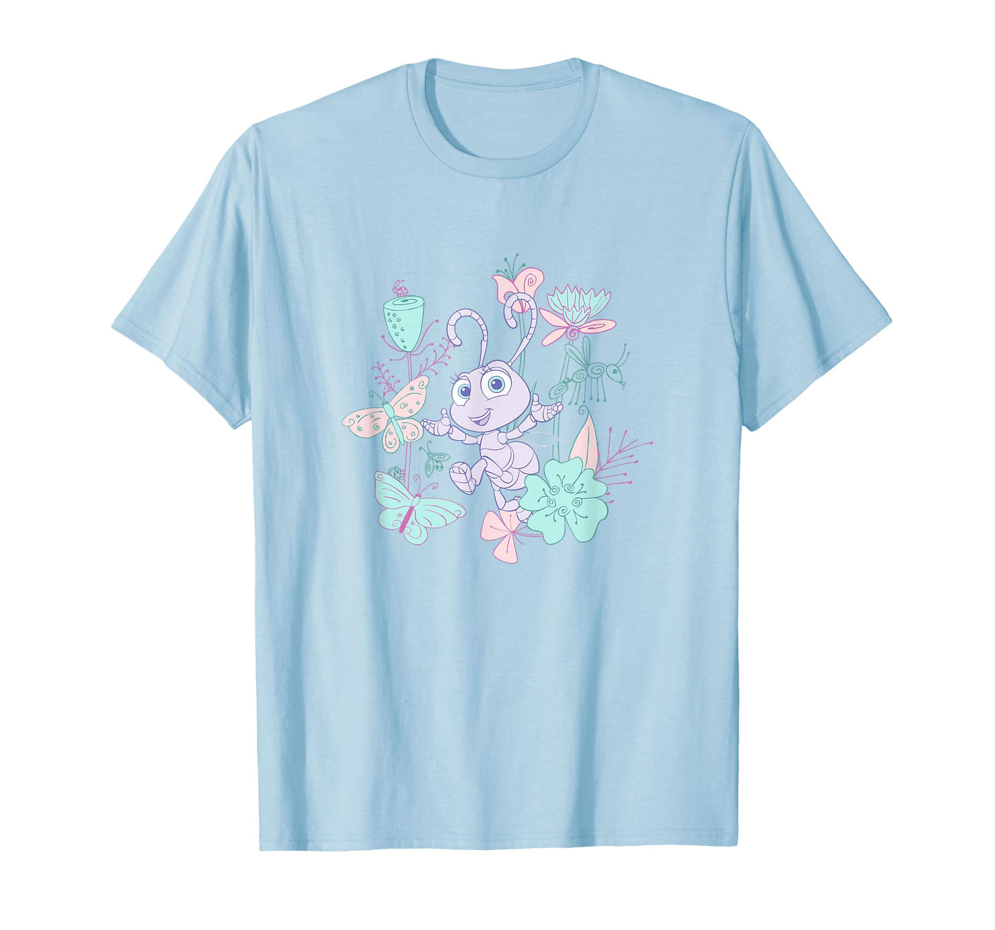 Disney Pixar A Bug's Life Princess Dot Cute Pastel Art Line T-Shirt