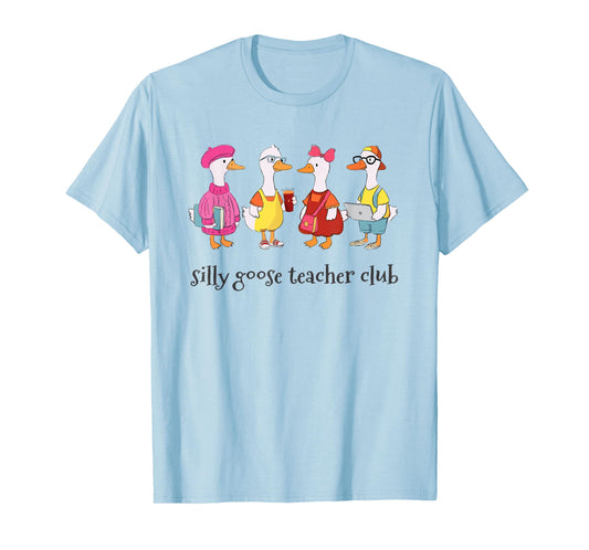 Cute Silly Goose Teacher Club Back to School T-Shirt
