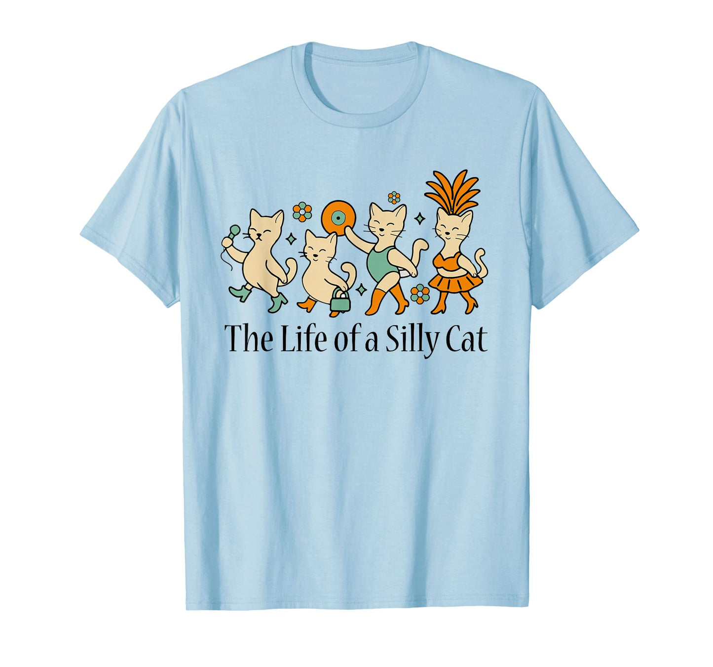 Funny Cat Era The Life of a Silly cat Meme Show Girl T-Shirt