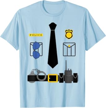 Halloween Policeman Costume Halloween Police Officer Costume T-Shirt