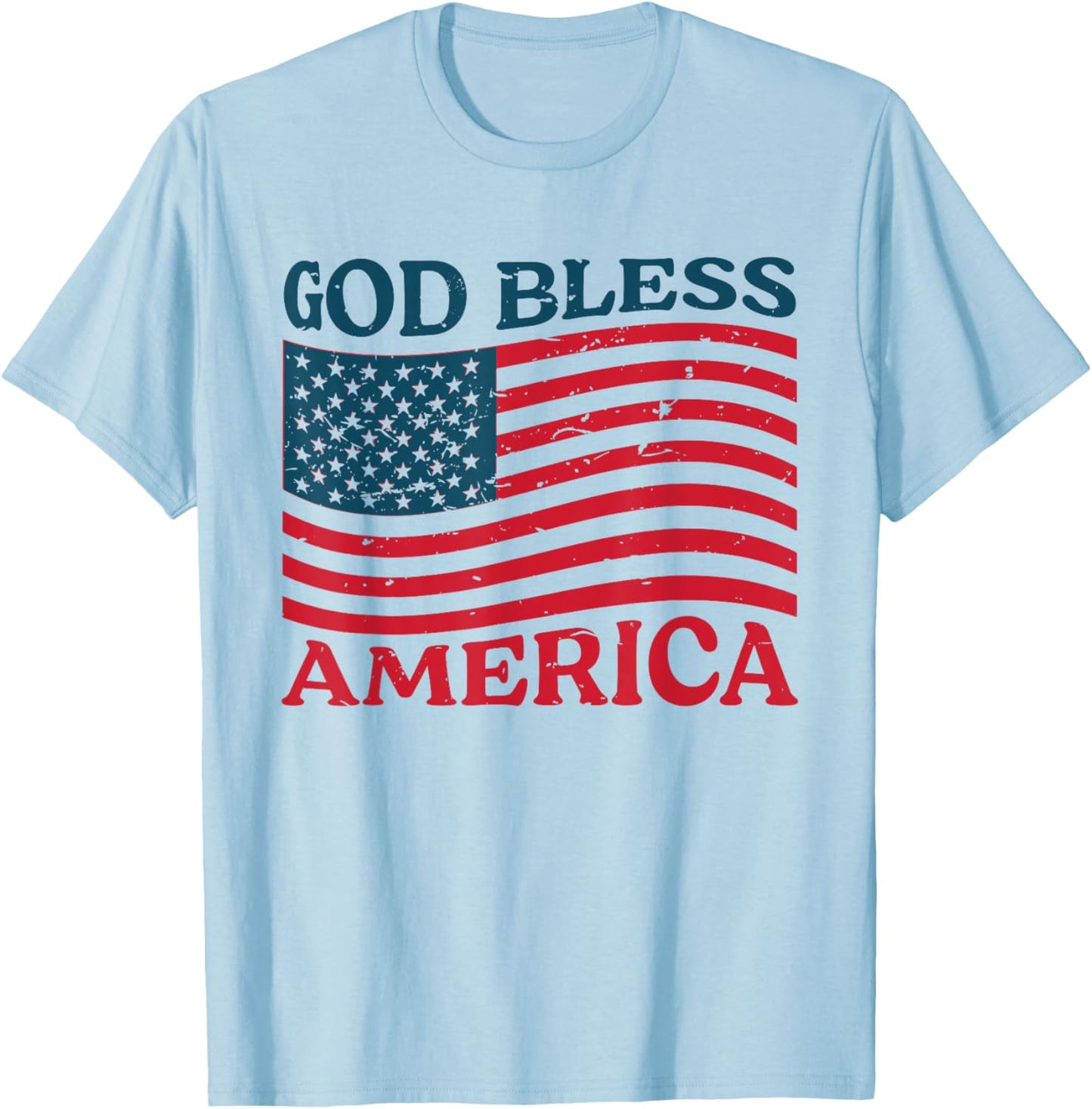 God Bless America Distressed Flag T-Shirt