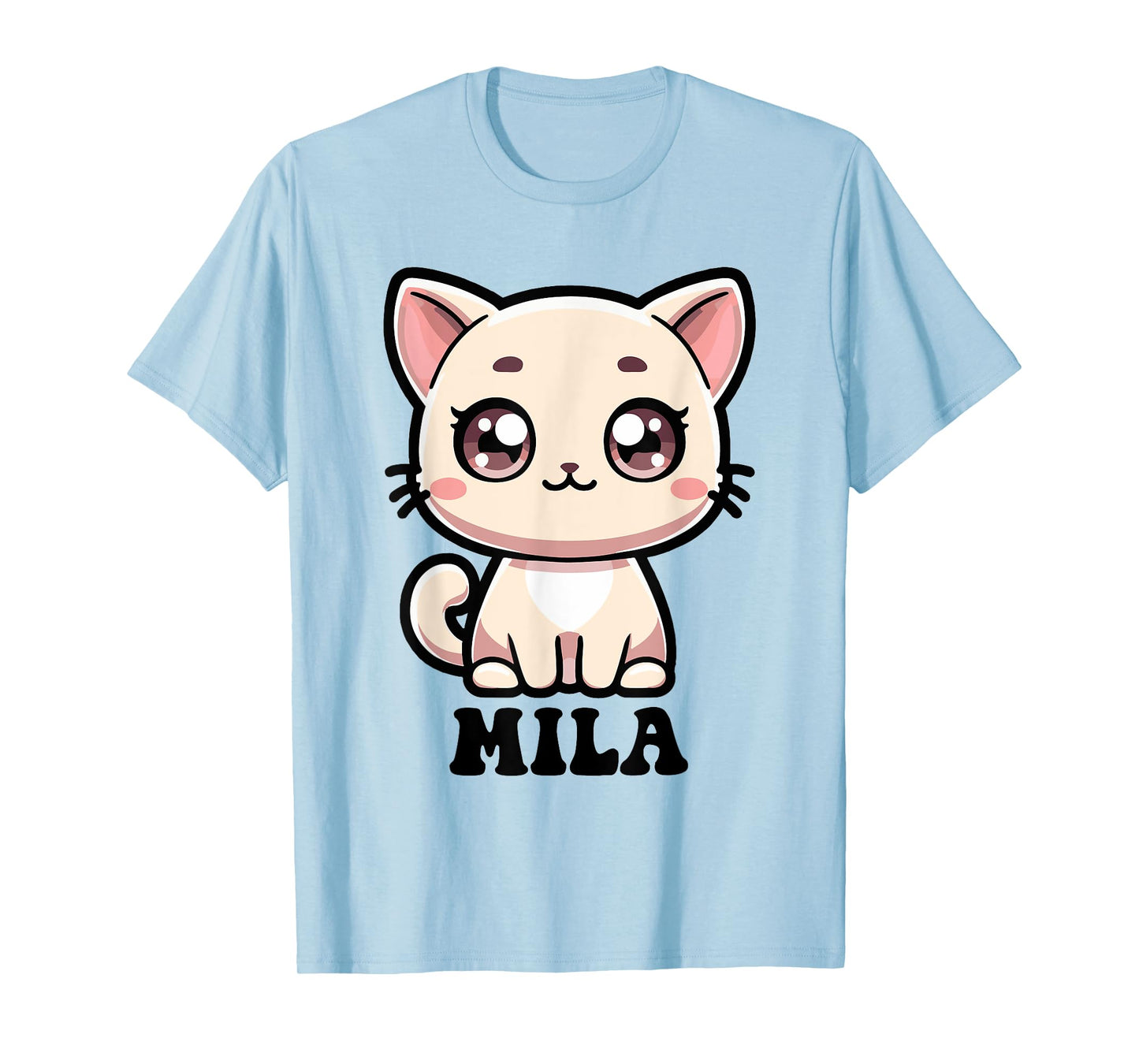 Mila Cute Kitty Cat Design for Girls Name Mila T-Shirt