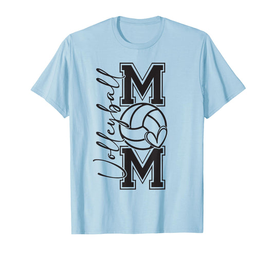 Volleyball Mama Mom Coquette Volleyball Bow Game Day Mother T-Shirt
