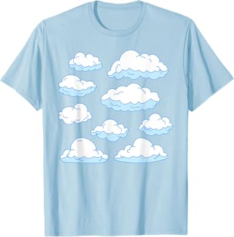 Sky Clouds Cool Atmosphere White Clouds T-Shirt
