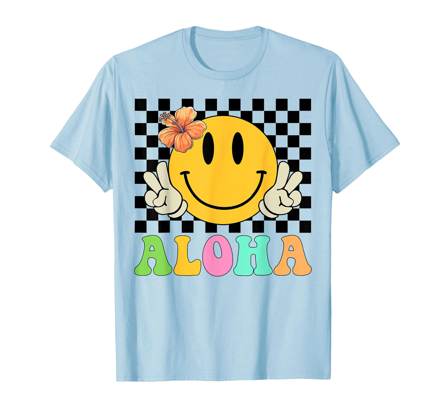 Aloha Shirt Happy Face Vacation Men Women Kids Hawaiian T-Shirt
