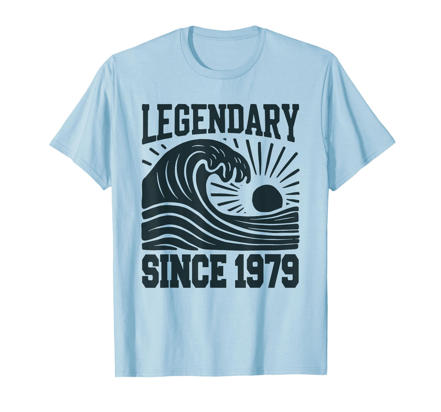 Legendary Since 1979 Birthday Vintage Retro Wave Sun T-Shirt