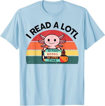 Axolotl-Shirt Reading Book Readsolotl Kids Boys Girls Cute T-Shirt