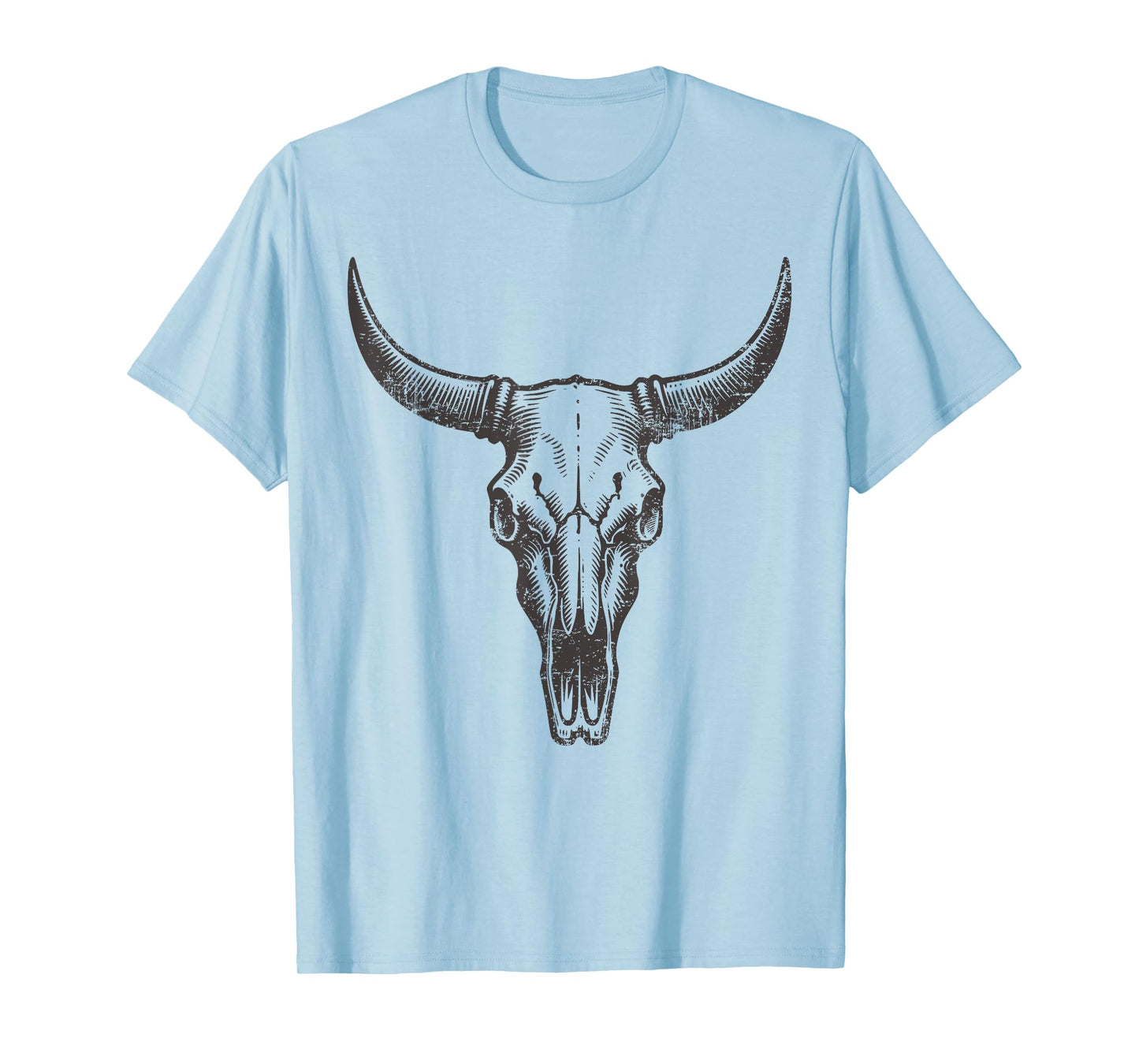 Vintage Western Cow Skull Rustic Country Men Women Graphic T-Shirt