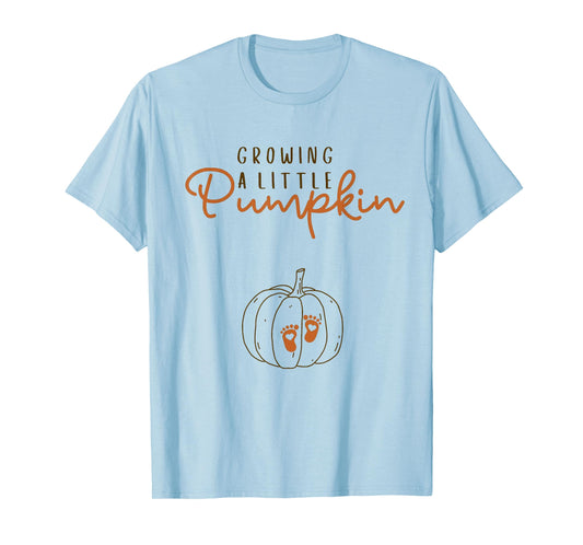 Growing A Little Pumpkin Pregnancy Reveal Halloween T-Shirt