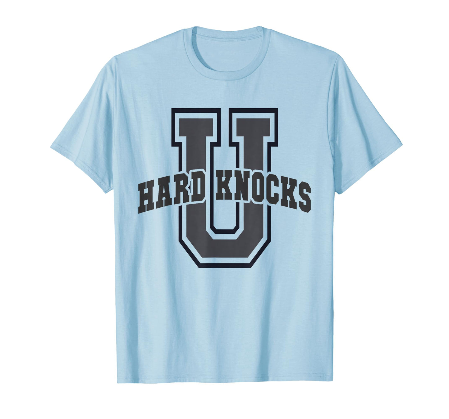 Funny University HARD KNOCKS Life College Mom Cheerleading T-Shirt