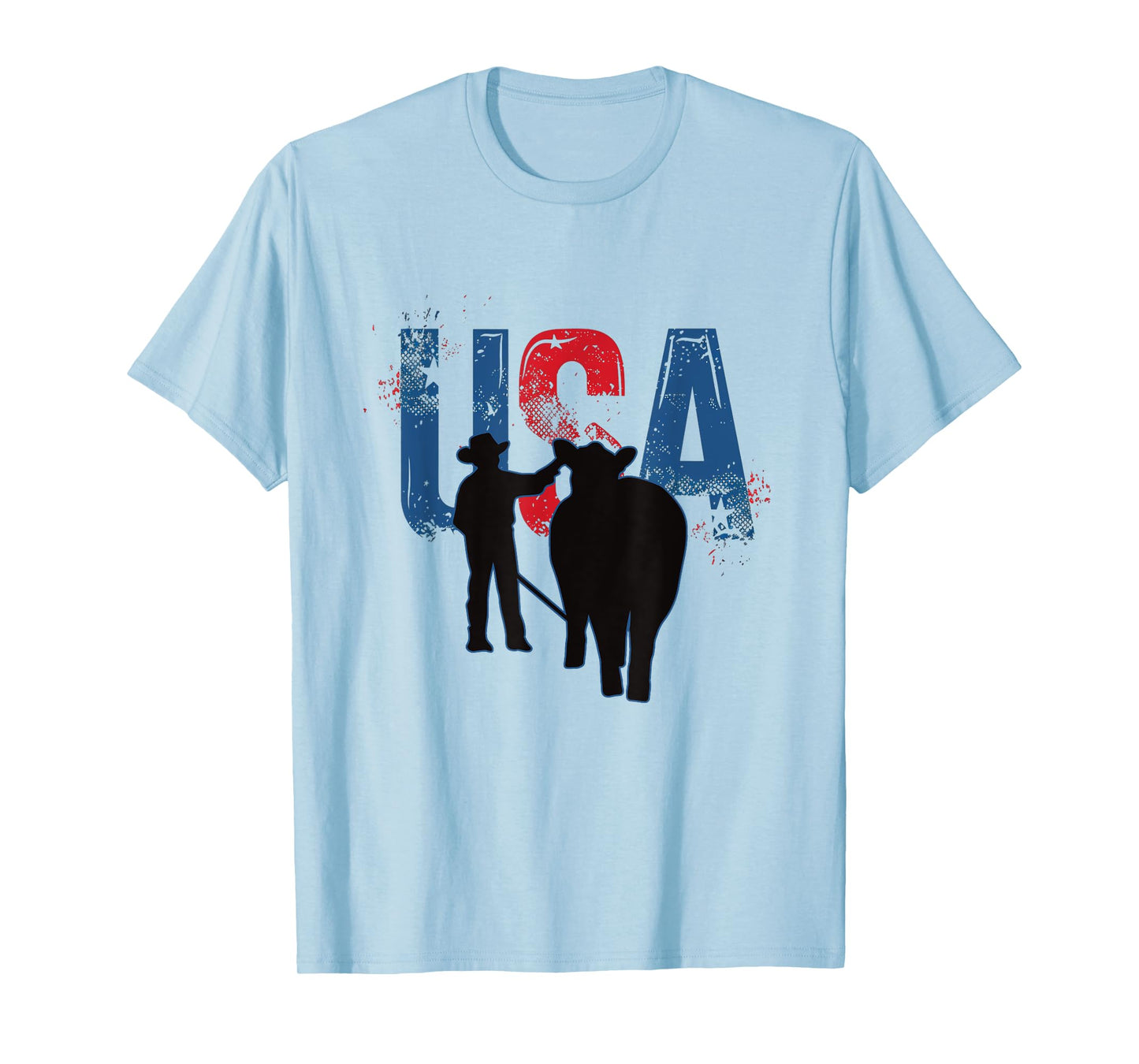 STOCK SHOW KID - Patriotic American USA Flag Farming T-Shirt