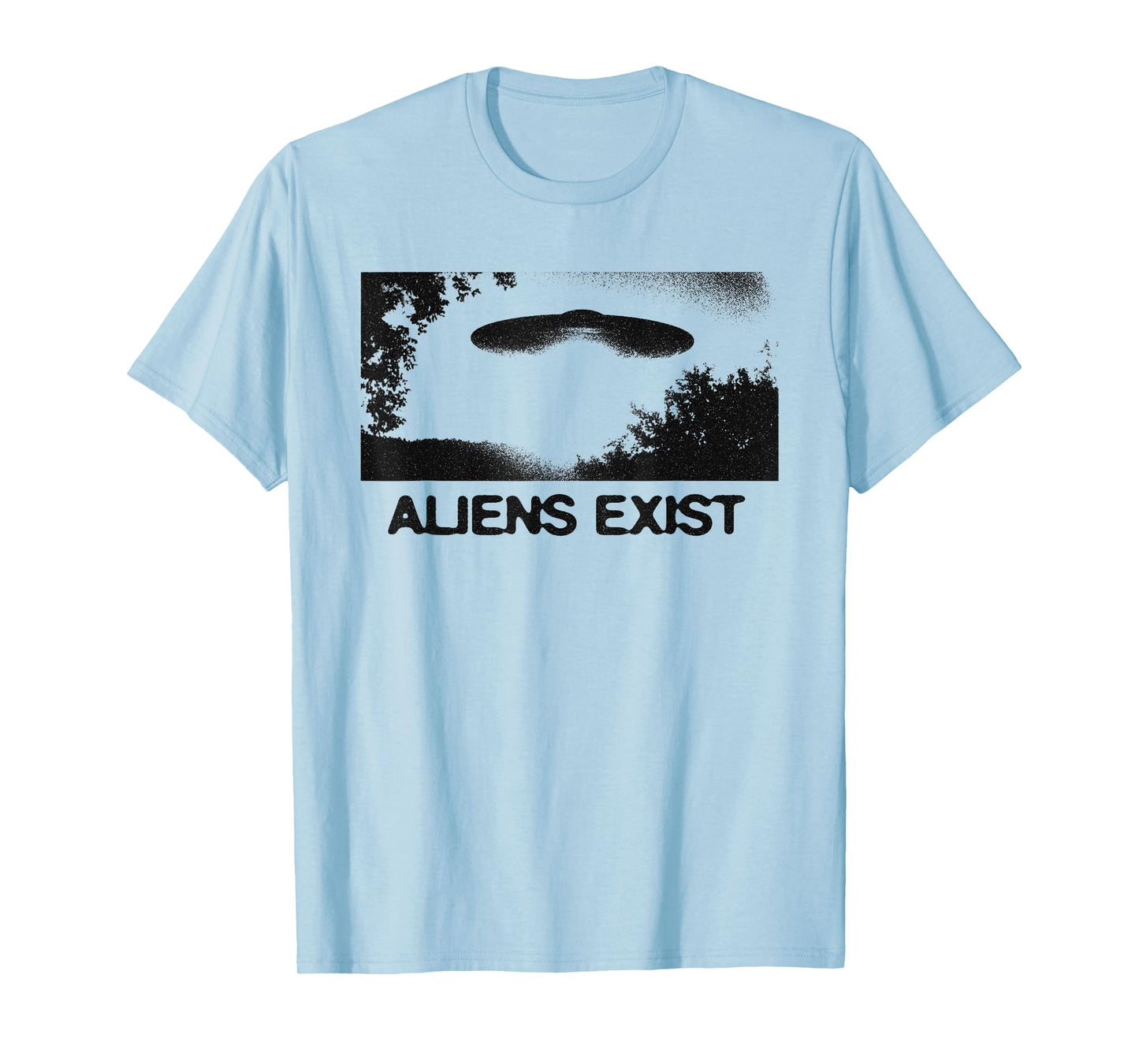 Aliens Exist UFO Sighting Retro Sci-Fi Graphic Tee T-Shirt
