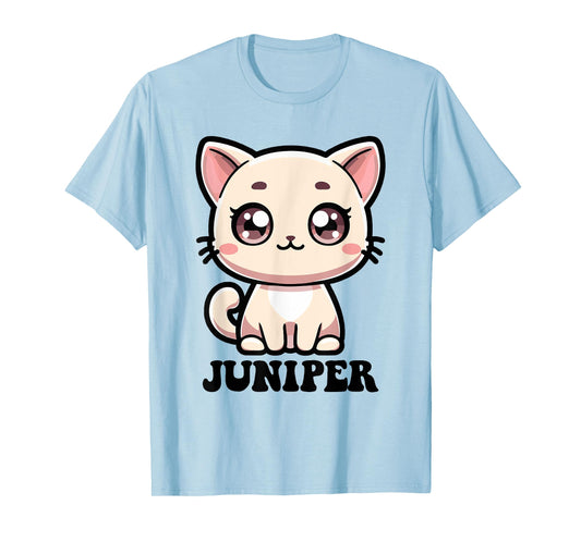Juniper Cute Kitty Cat Design for Girls Name Juniper T-Shirt