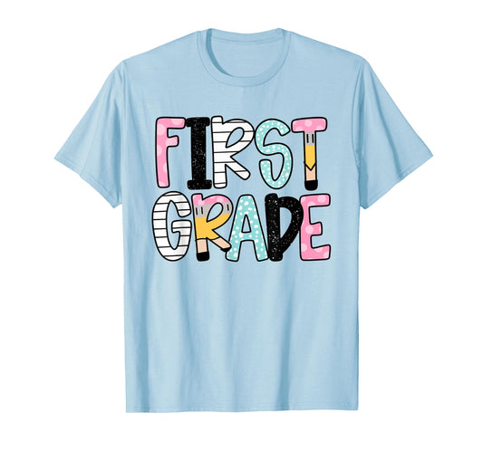 First Grade Retro Back To School Teacher First Day of School T-Shirt