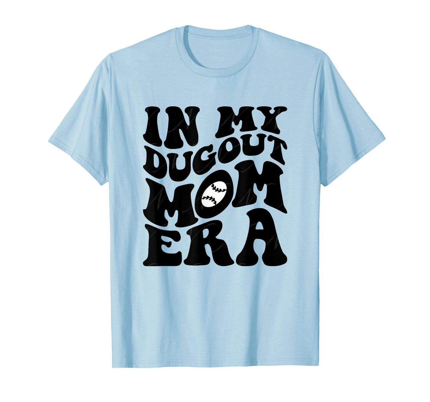 Groovy In My Dugout Mom Era Funny Baseball Mother's Day T-Shirt