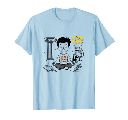 Stoic Kids T: Ancient Wisdom, Calm, Courage and Character T-Shirt