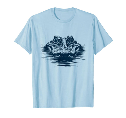 Just Chillin’ Gator - Minimal Alligator Eyes Above Water T-Shirt