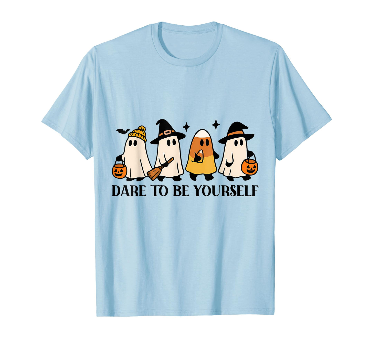 Halloween Candy Corn Ghost Dare to Be Yourself Women Kids T-Shirt