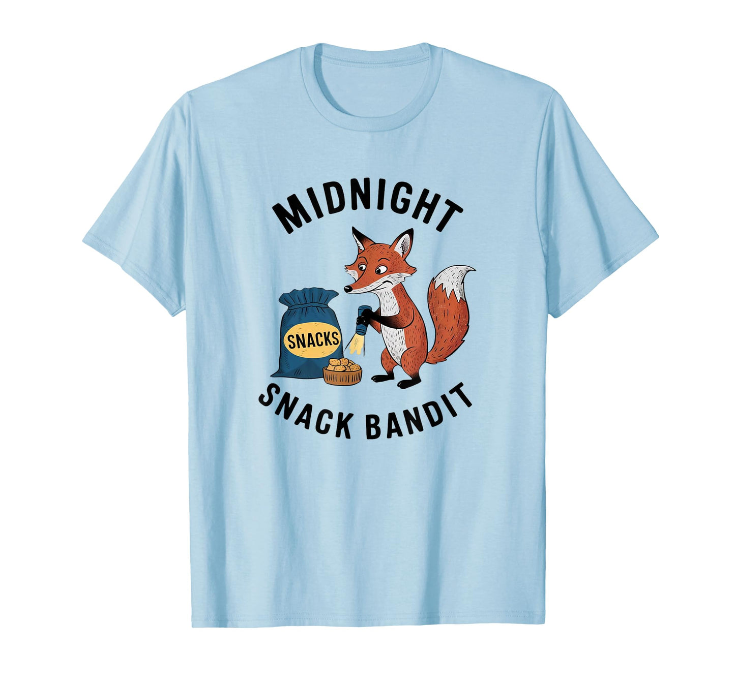 Midnight Snacks Bandit Funny Food Lover Snack Time Product T-Shirt