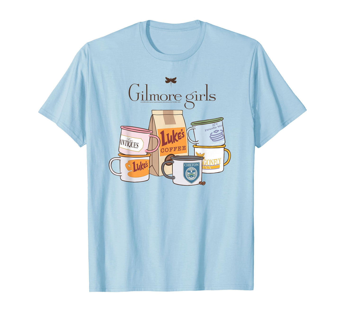 Gilmore Girls Coffee and Mugs with Logo TV Show T-Shirt