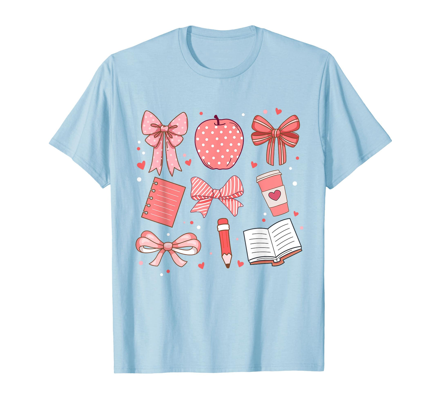 Happy Back To School 1st Day Toddler Girl Boho Coquette Bows T-Shirt