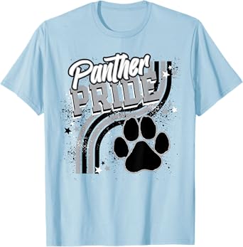 Panther Pride School Spirit Paw Print Retro School Teacher T-Shirt