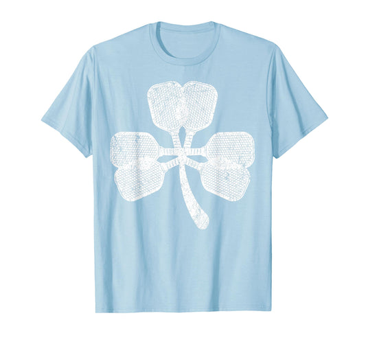 Funny Pickleball Sticks As Shamrock Clover St. Patrick's Day T-Shirt