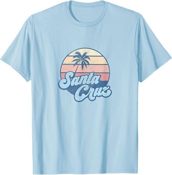 Santa Cruz California CA T Shirt Vintage 70s Surfer Tee T-Shirt