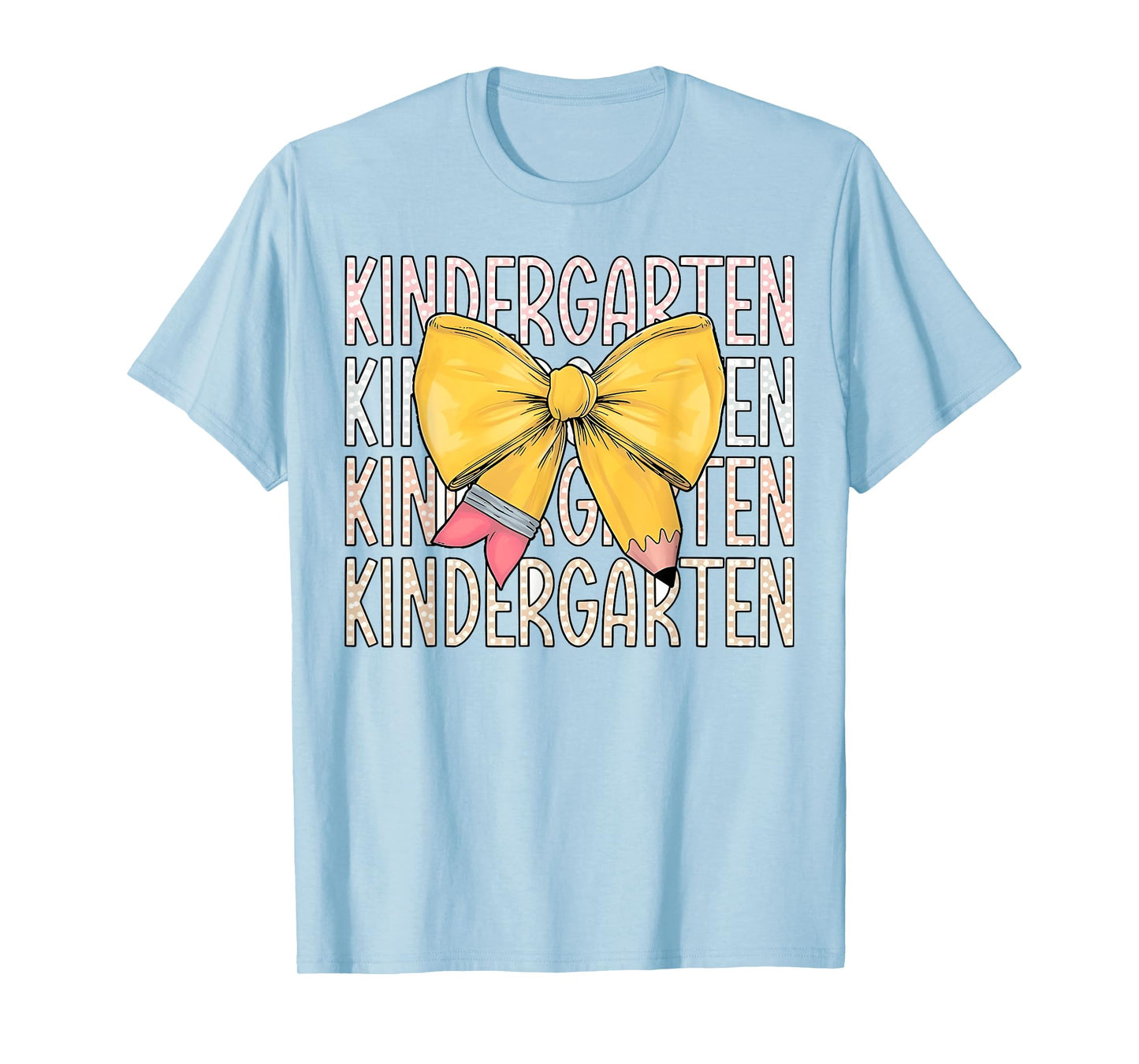Hello Kindergarten Back To School Retro Cute Coquette Pencil T-Shirt