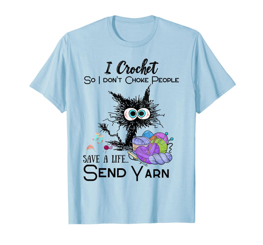 Crochet Save a Life Yarn Funny Design for Crafters T-Shirt