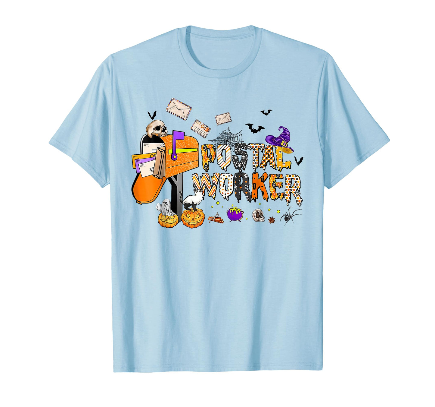 Funny Postal Worker Halloween Costume Mail Lady Post Office T-Shirt