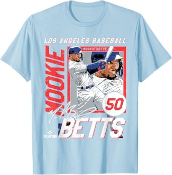 Mookie Betts | Los Angeles MLB Baseball Players| MLBMKB201M T-Shirt