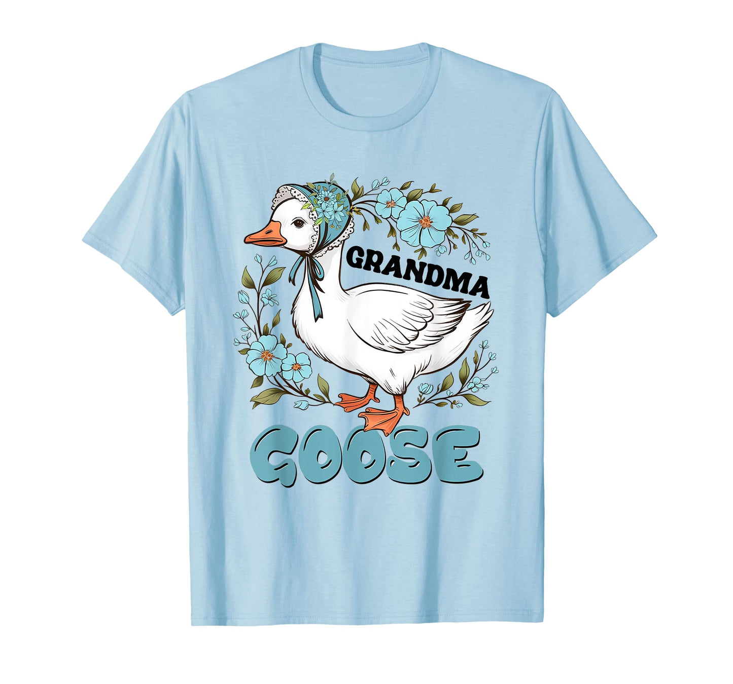 Women Floral Grandma Goose Mother's Day Silly Goose Family T-Shirt