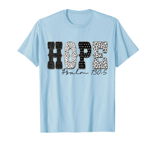 Leopard Hope Christian Bible Verse Jesus Religious Faith T-Shirt