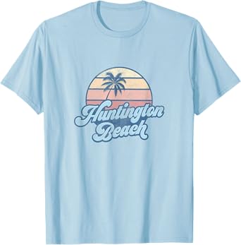 Huntington Beach California CA T Shirt Vintage 70s Surfer T-Shirt for Men Women Girls Kids