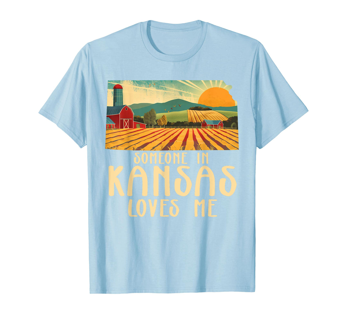 Someone In Kansas Loves Me Sunflower State T-Shirt