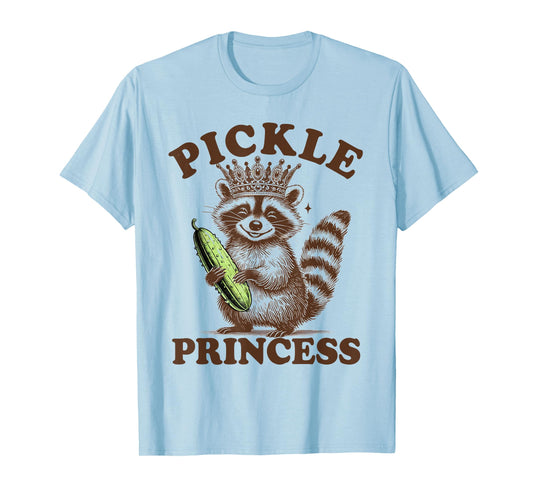 Pickle Lover Racoon & Pickle Queen Funny Pickle Princess T-Shirt