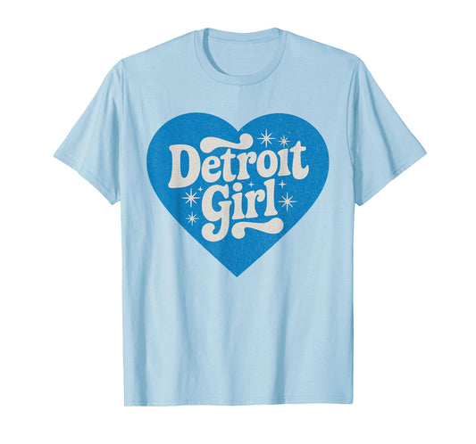 Retro Detroit Girls Heart Cute Detroit Girl T-Shirt