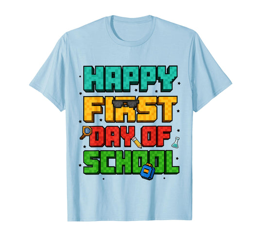 Happy First Day of School Preschool Kindergarten Boys Kids T-Shirt