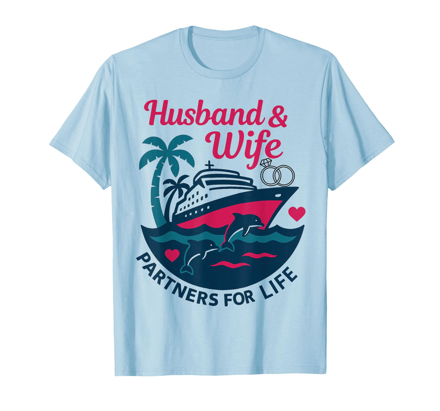 Husband and Wife Couple Matching Cruise Vacation T-Shirt