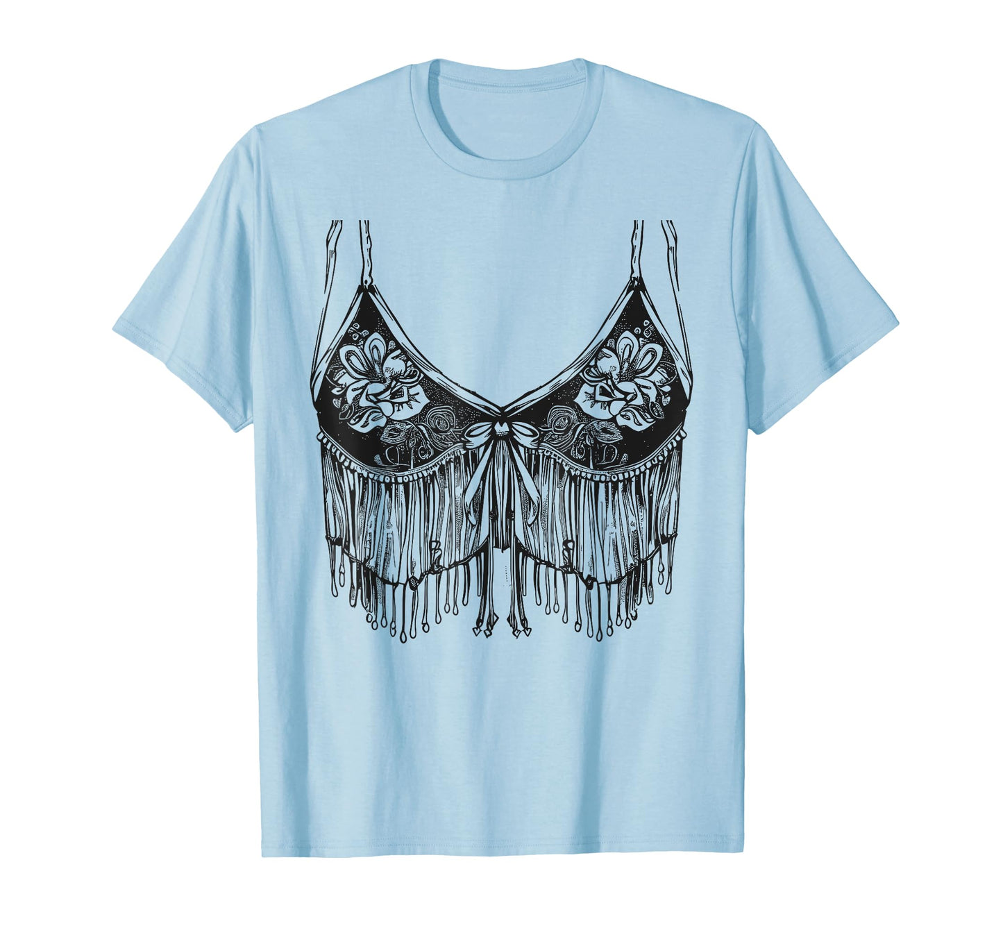 Lingerie Bra graphic Cowgirl Fringe Trendy Cute Sexy Country T-Shirt