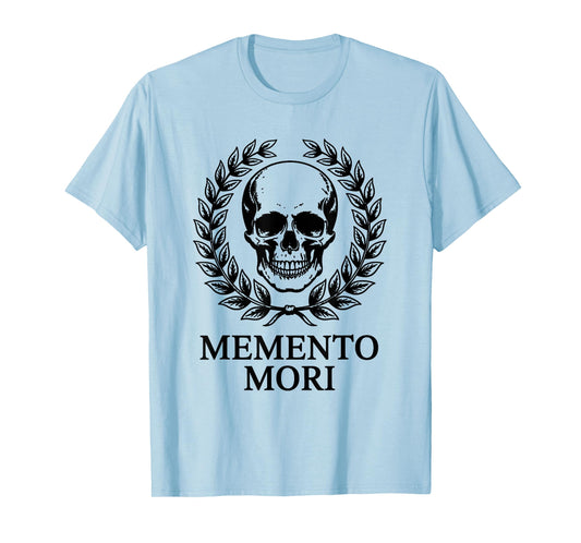 Memento Mori Dark Academia Skull and Laurel Wreath T-Shirt