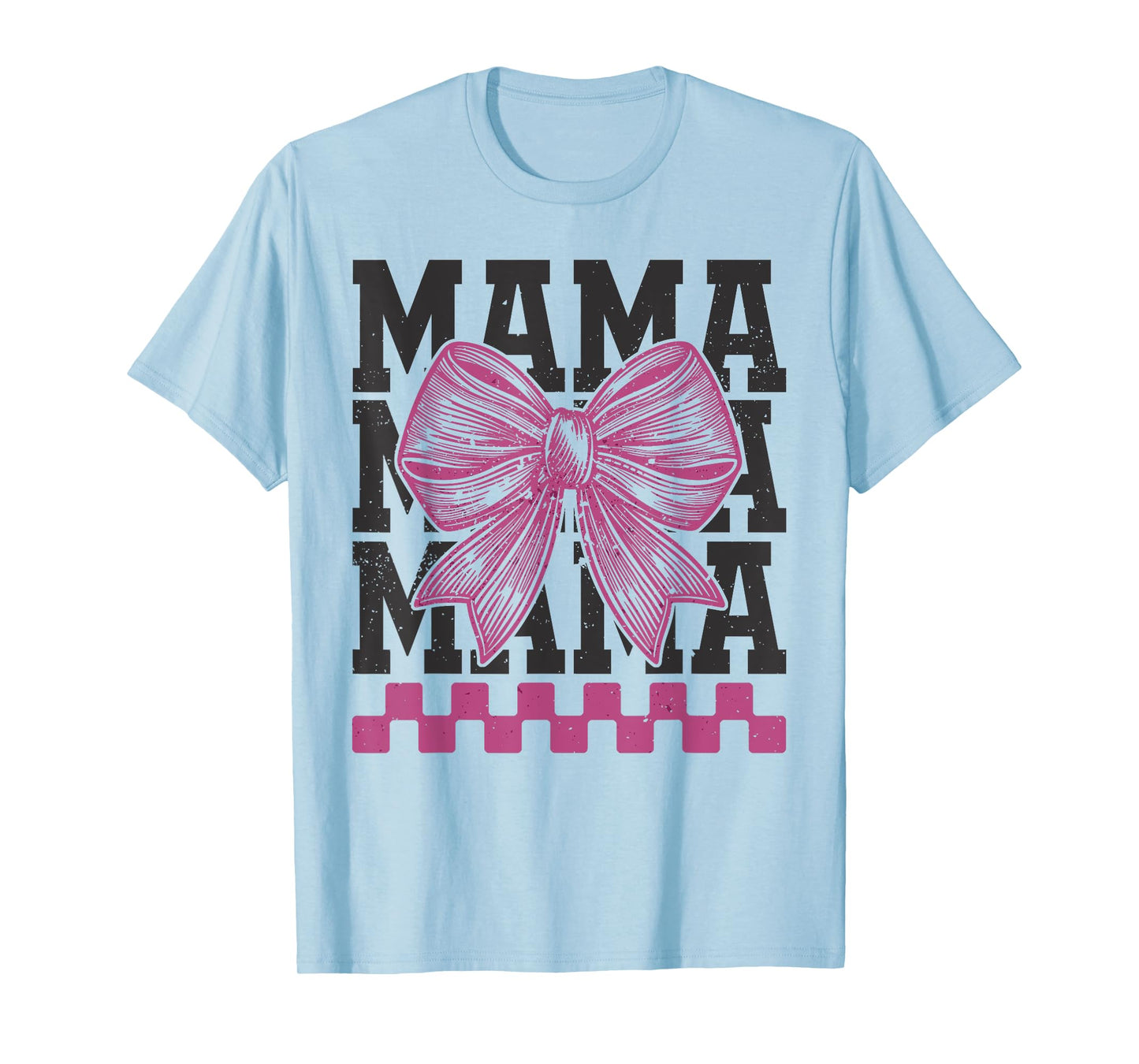 Checkered Mama Coquette Bow Mother's Day New Mom Mommy Women T-Shirt