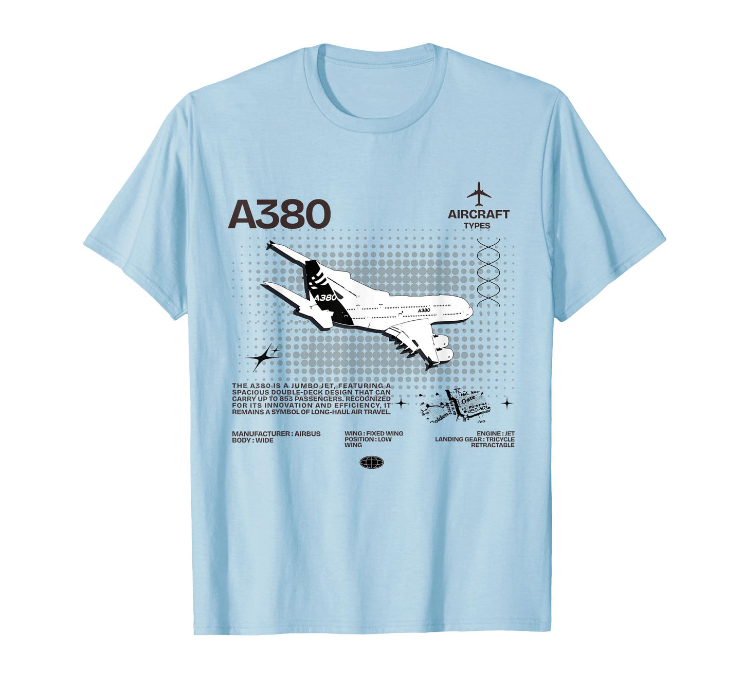 Airbus-A318 Aircraft Black Tee T-Shirt