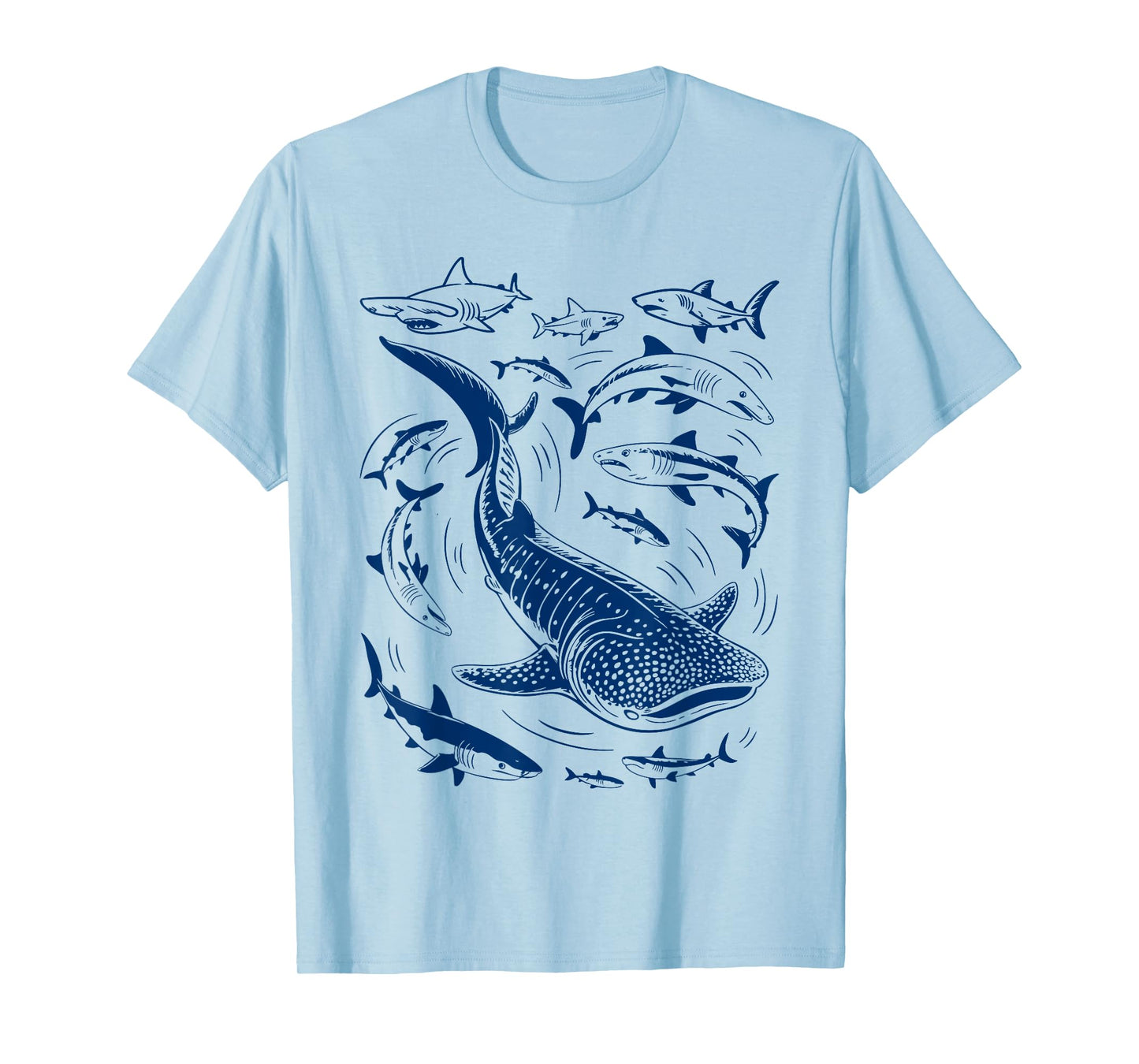 Retro Ocean Wildlife Whale Shark Hammerhead Sharks Lover T-Shirt