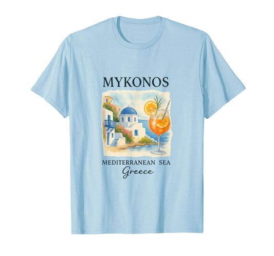 Mykonos Travel Greece Summer Vibes Sea Island T-Shirt