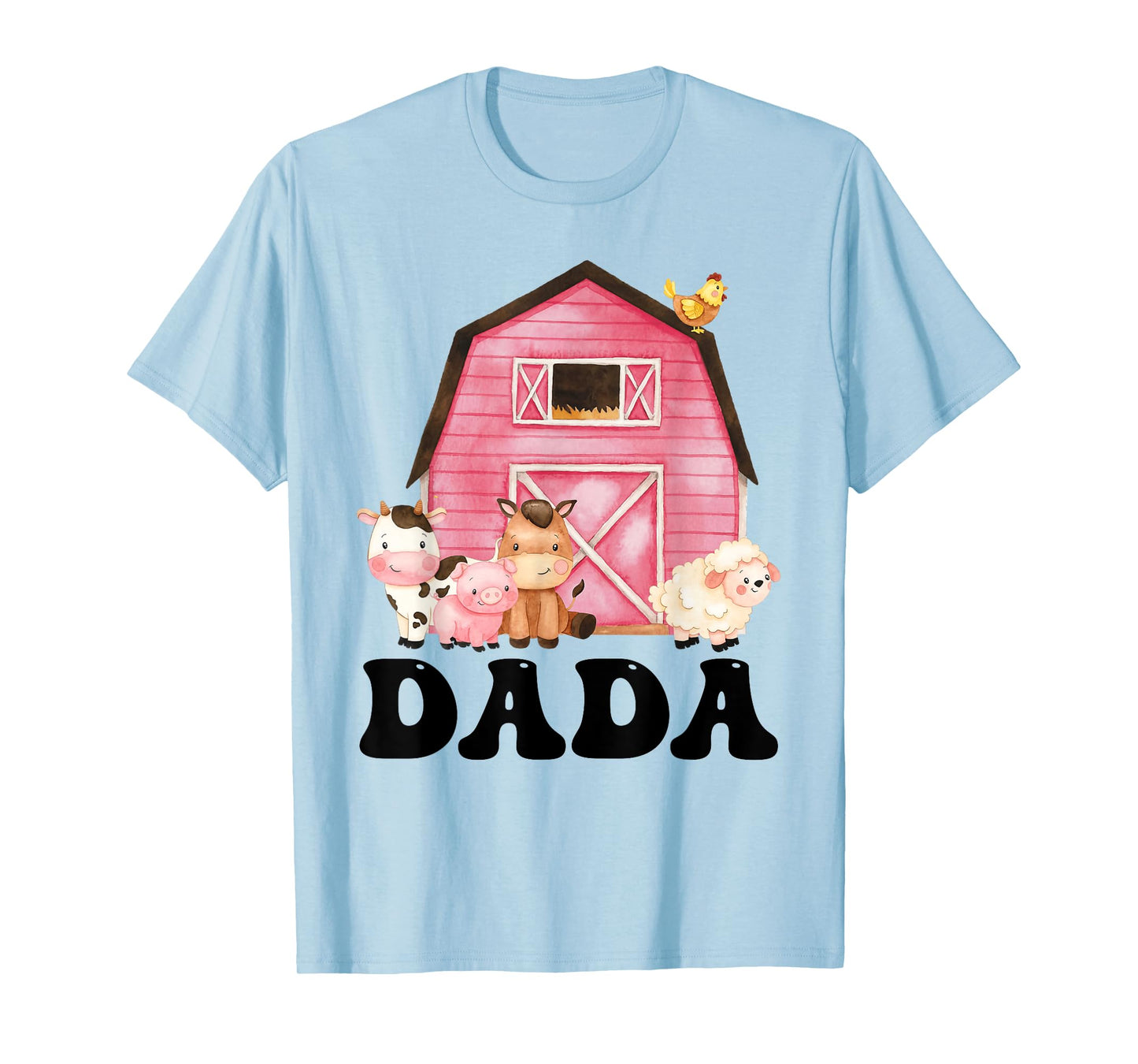 Funny Dada Farm Animals Birthday Theme Matching Family T-Shirt